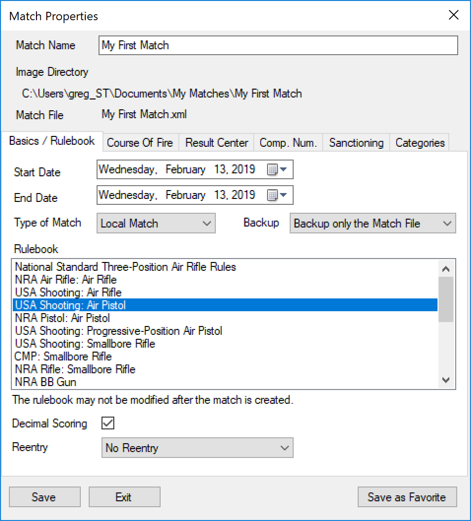 USA Shooting Air Pistol
